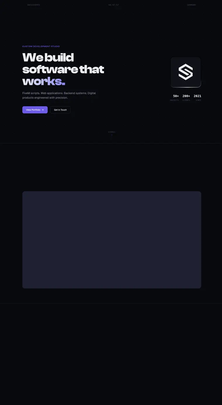 SwisserDev — screenshot